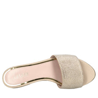 Mules Cassis in raso e strass 