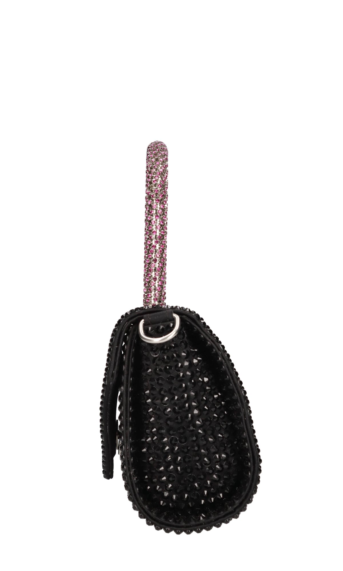 Borsa mini Cookie in raso e strass 