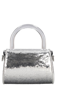 Borsa mini Cookie in tessuto e paillettes 