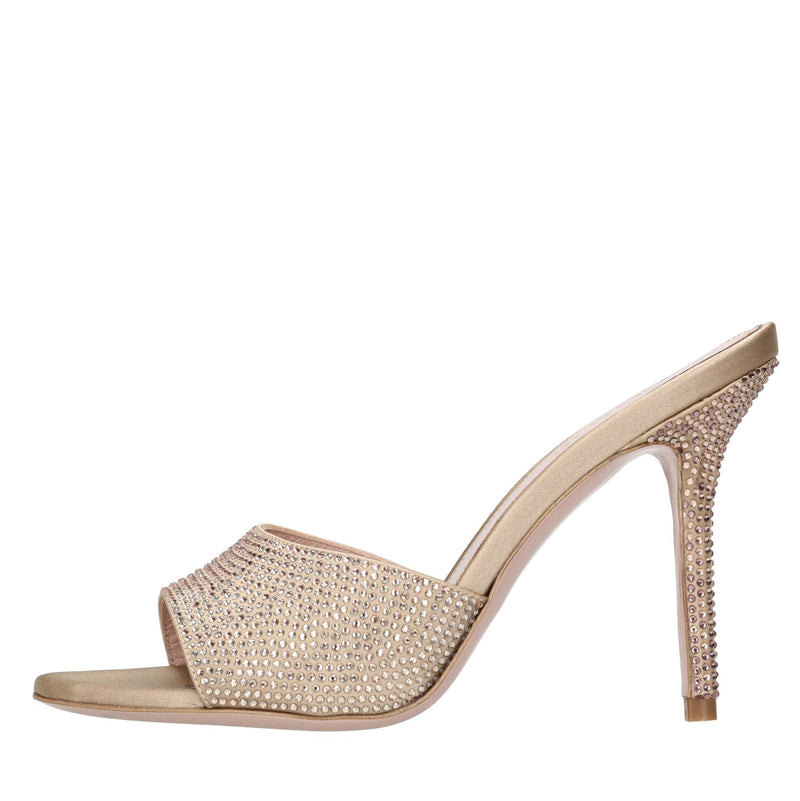 Mules modello GIGI in raso e pelle 