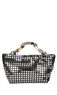 Borsa mini modello JESSYE DISCO BALL in tessuto e applicazioni 