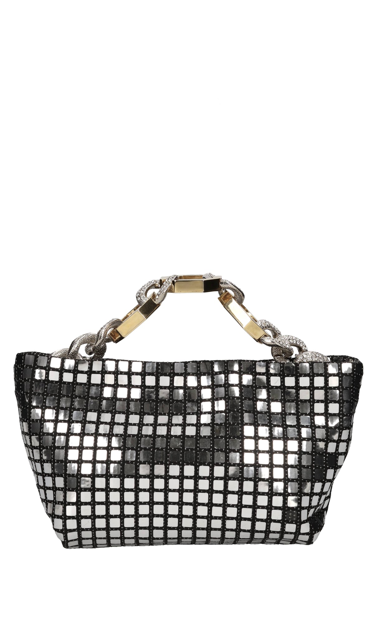 Borsa mini modello JESSYE DISCO BALL in tessuto e applicazioni 