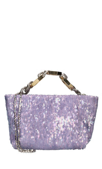 Borsa mini modello JESSYE in tessuto e paillettes 