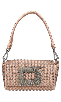 Borsa mini My Love in raso e strass 
