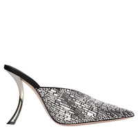 Mules Paris 105 in raso e strass 