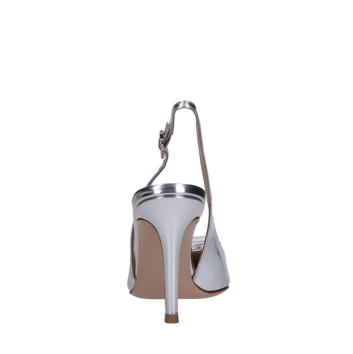 Décolleté slingback in pelle 
