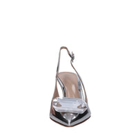 Décolleté slingback in pelle 