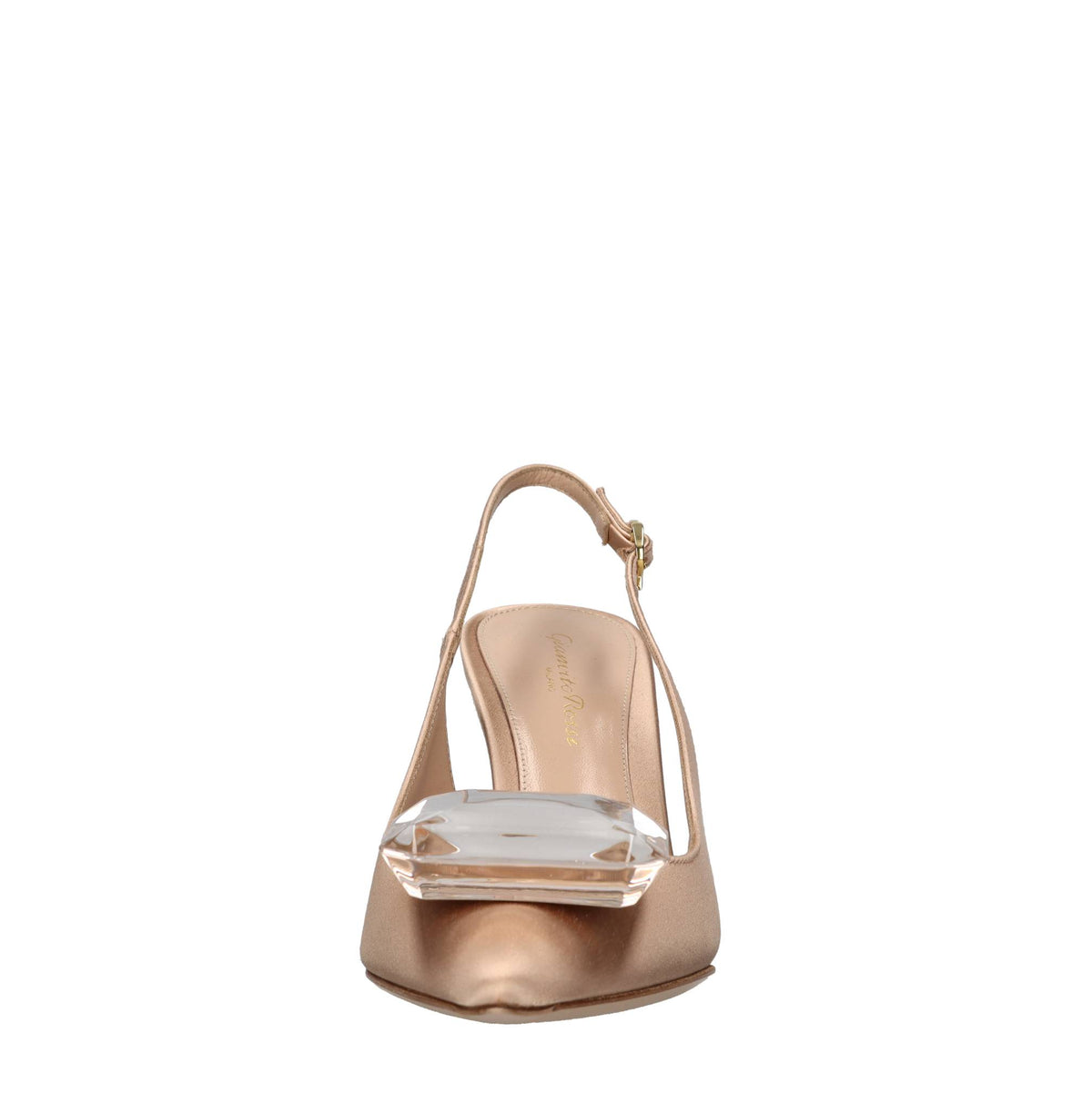 Décolleté slingback modello JAIPUR in raso e pelle 