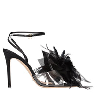 Sandali modello YNEZ in raso e plexi 