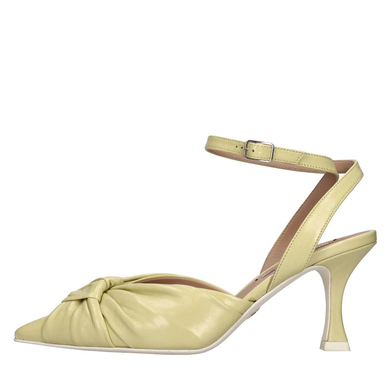 Décolleté slingback in pelle 