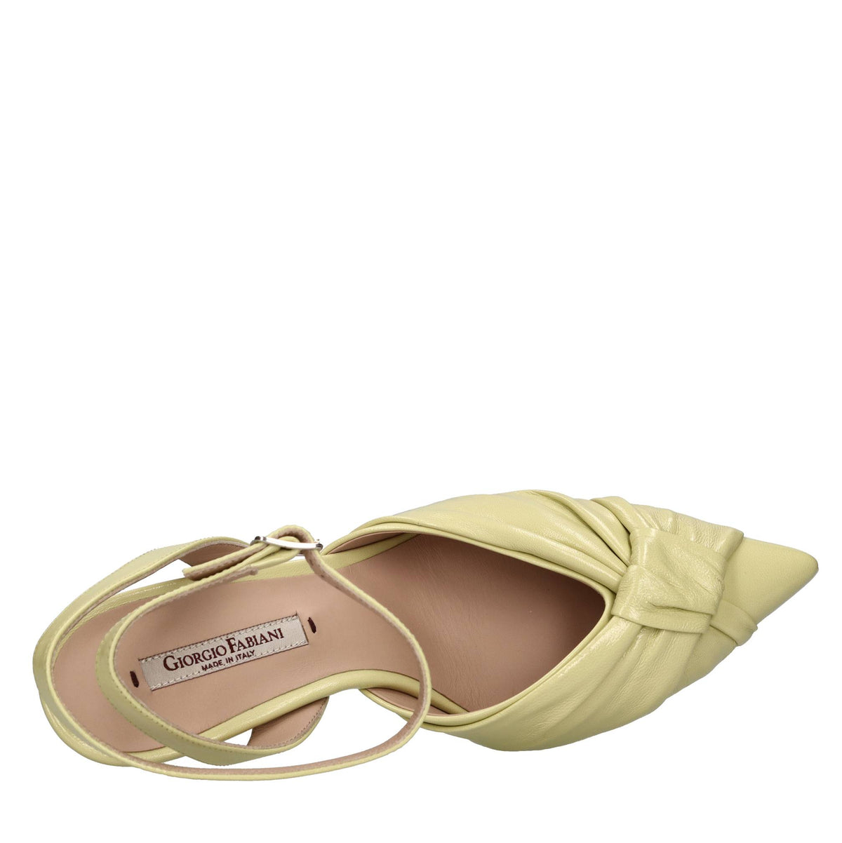 Décolleté slingback in pelle 