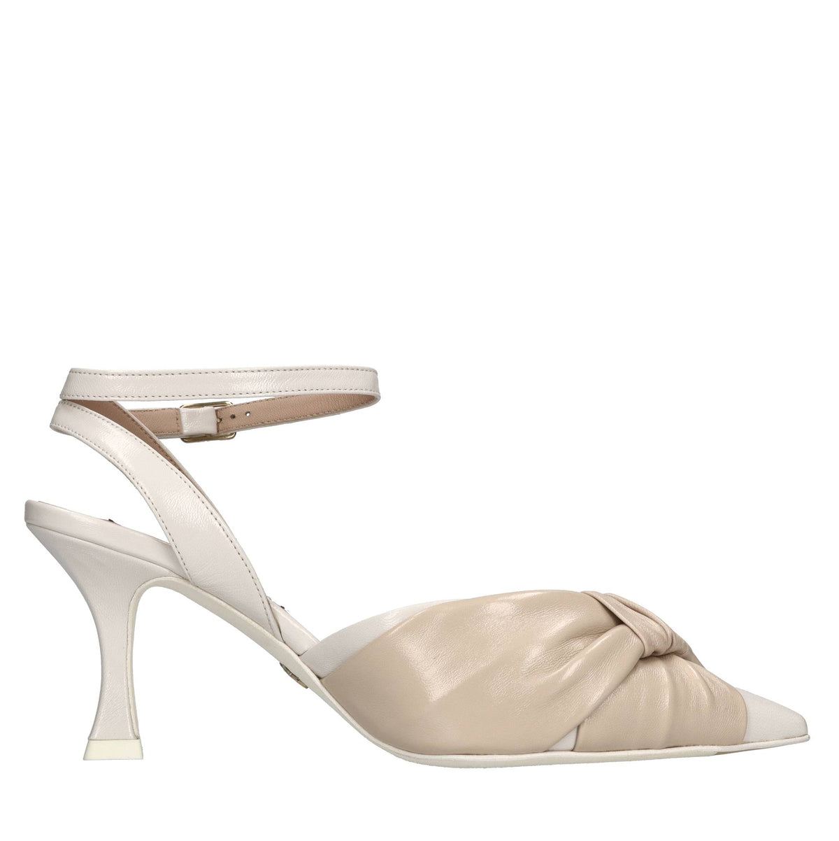 Décolleté slingback in pelle 