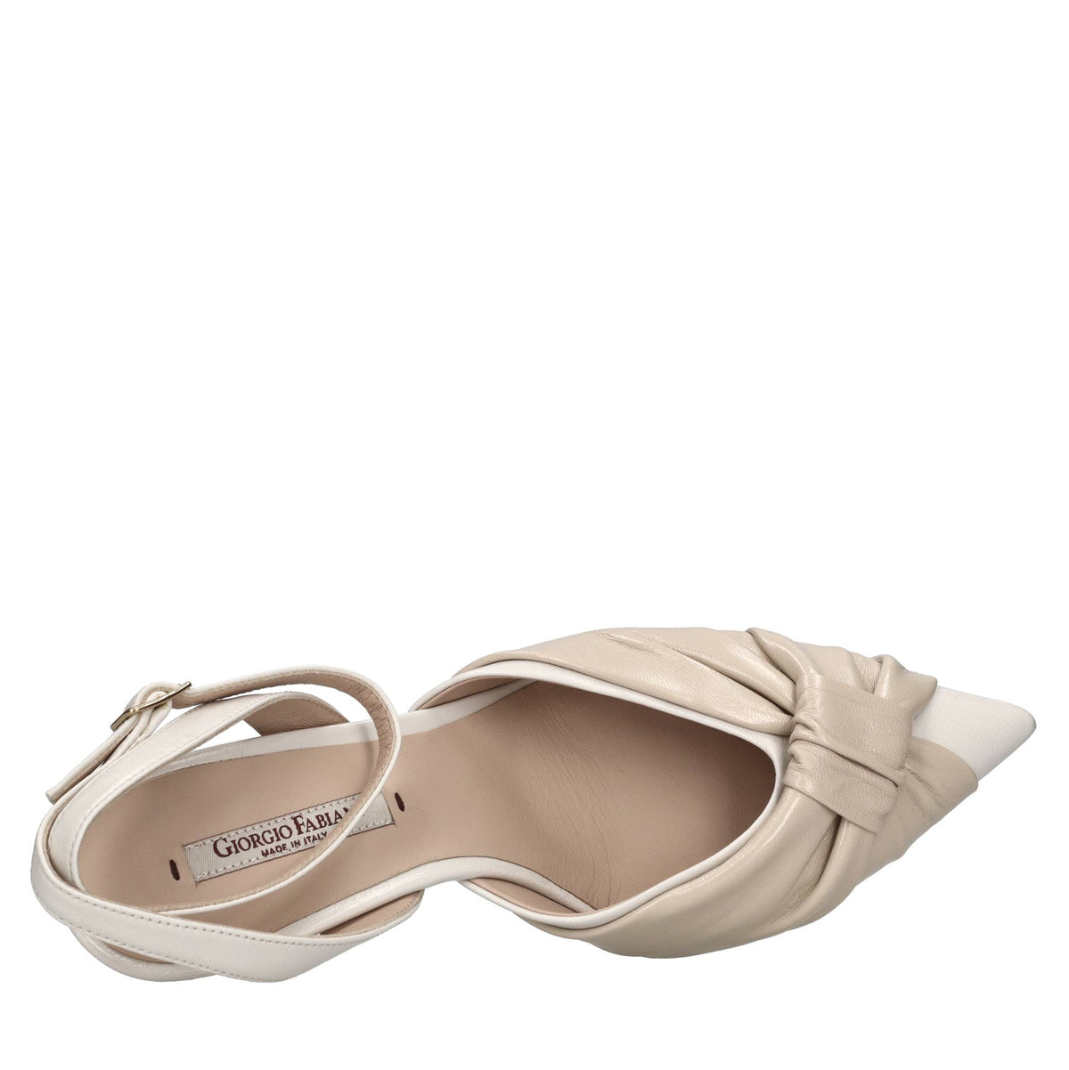 Décolleté slingback in pelle 