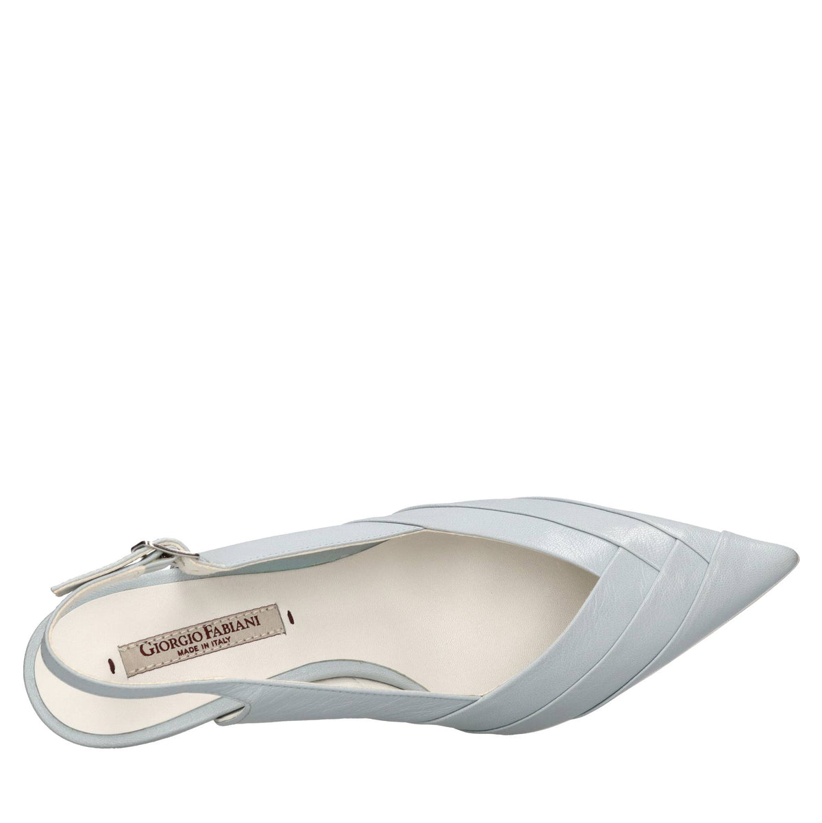 Décolleté slingback in pelle 