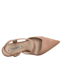 Décolleté slingback in pelle 