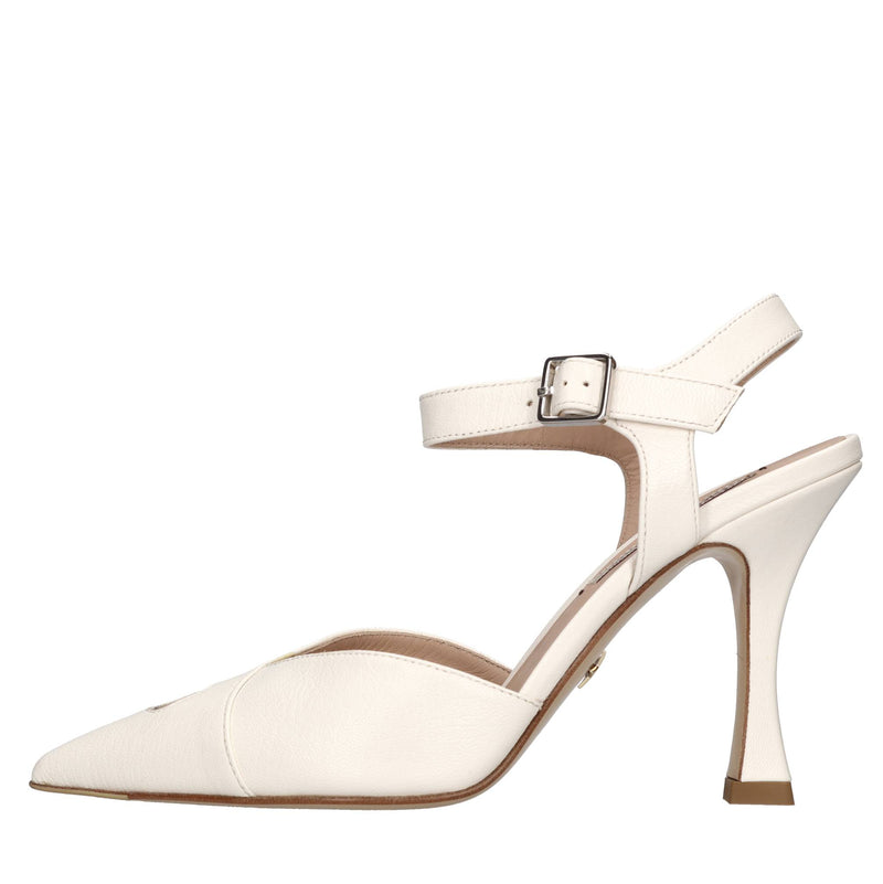 Décolleté slingback in pelle 
