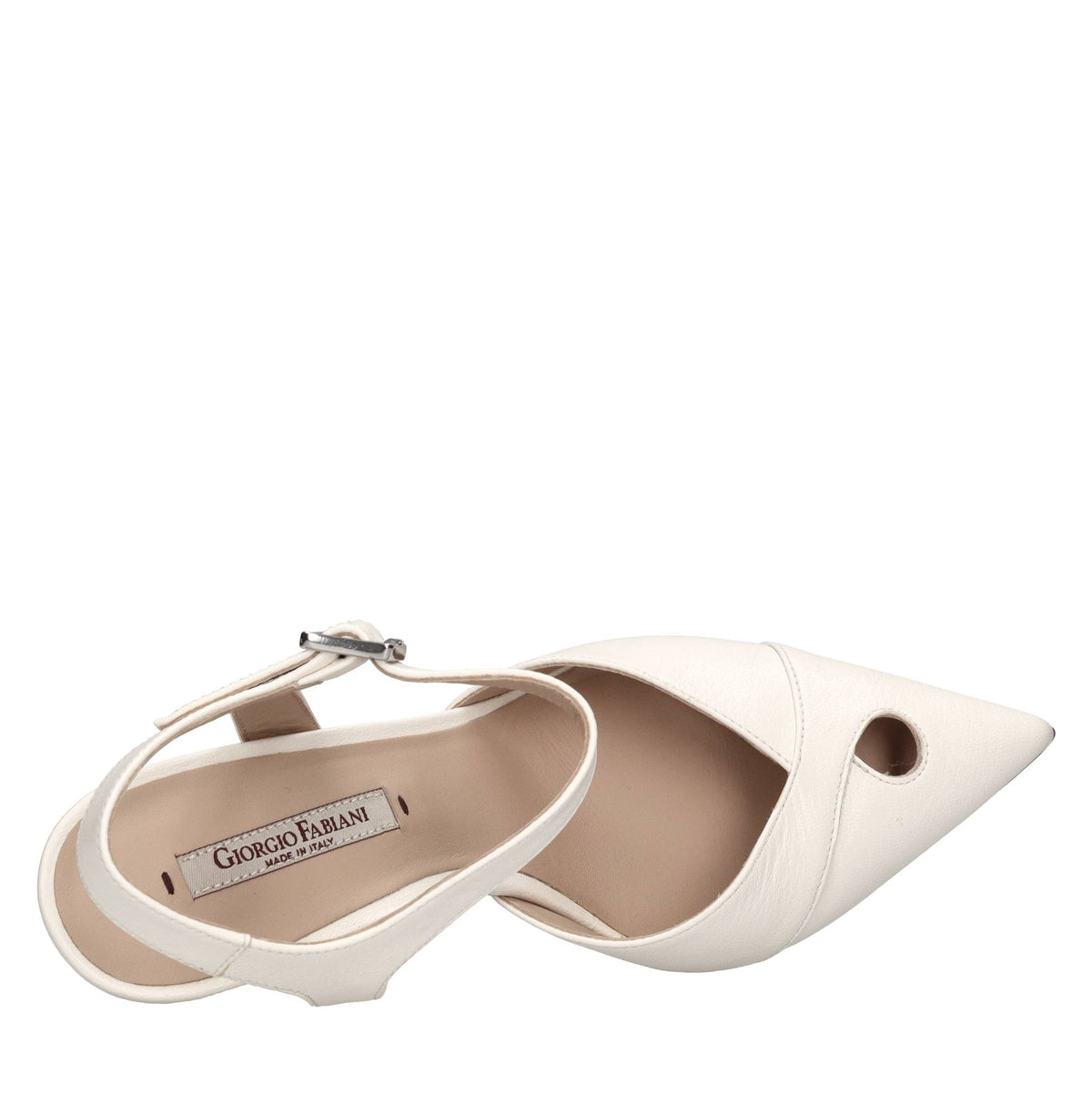Décolleté slingback in pelle 
