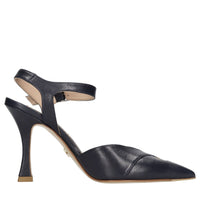 Décolleté slingback in pelle 