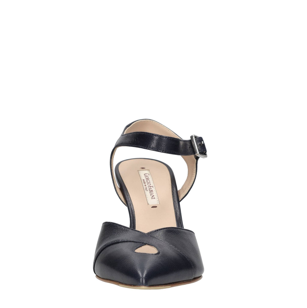 Décolleté slingback in pelle 