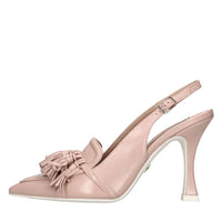 Décolleté slingback in pelle 