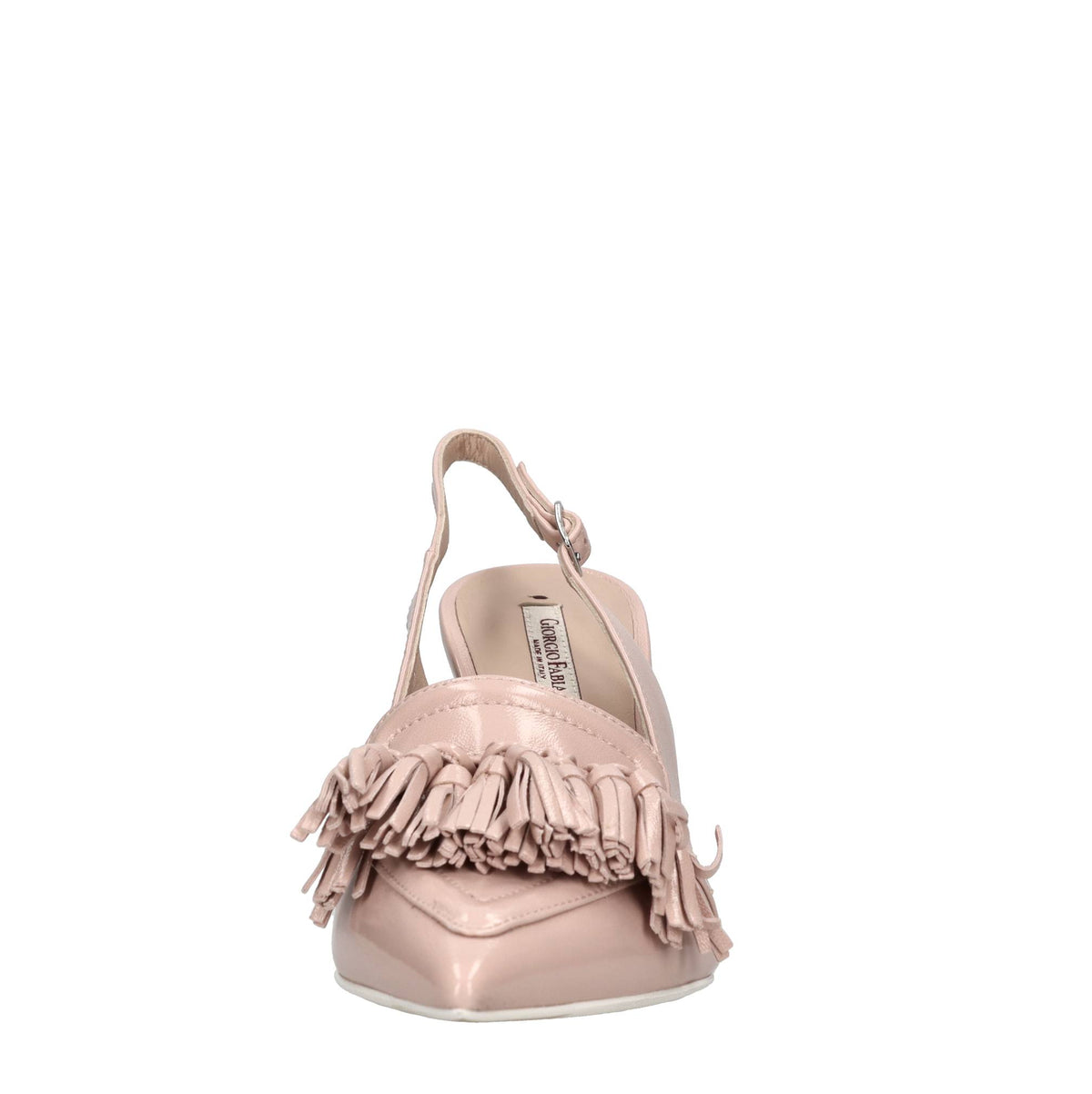 Décolleté slingback in pelle 