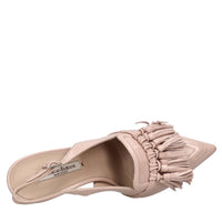 Décolleté slingback in pelle 