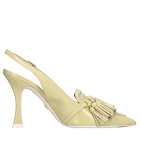 Décolleté slingback in pelle 
