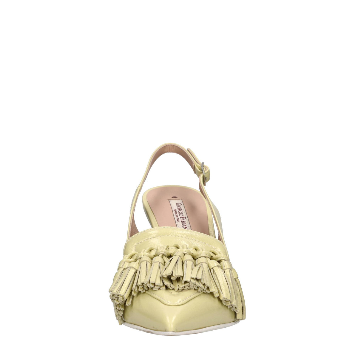 Décolleté slingback in pelle 