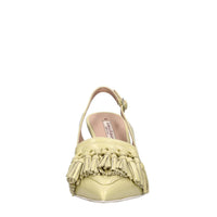 Décolleté slingback in pelle 
