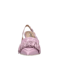 Décolleté slingback in pelle 