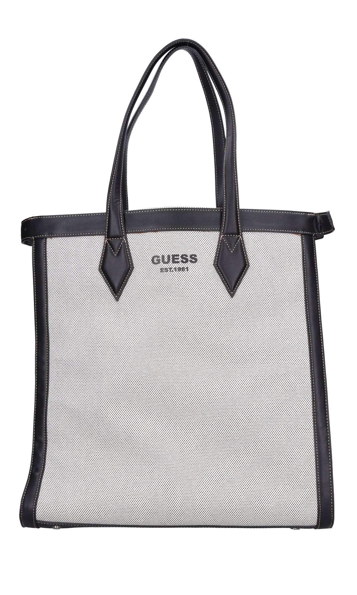 Borsa in ecopelle e tessuto 