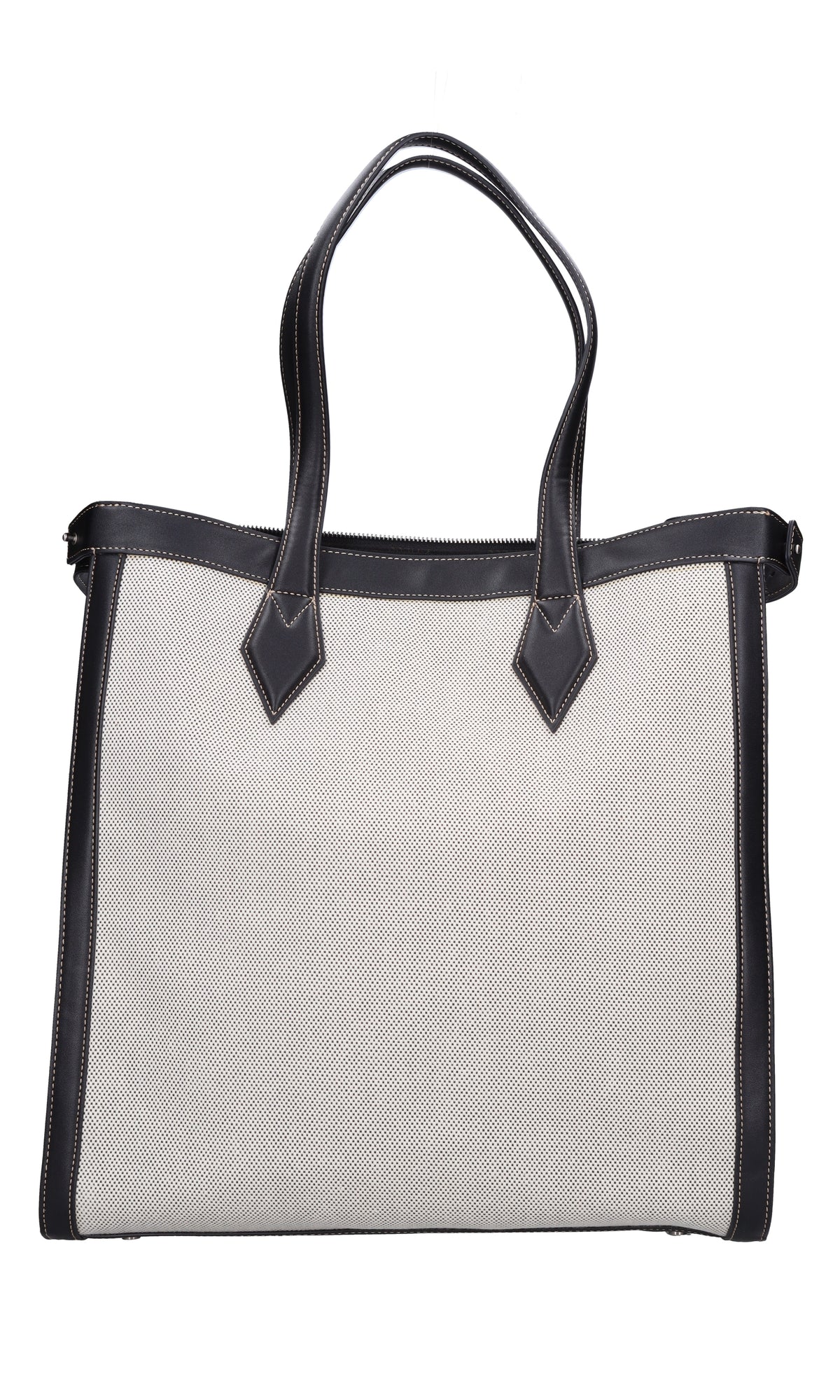 Borsa in ecopelle e tessuto 