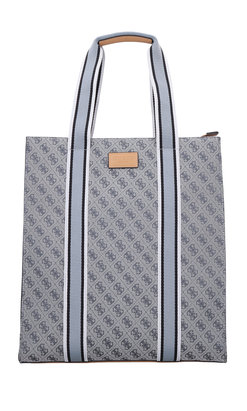 Borsa in ecopelle e tessuto 