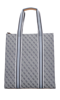 Borsa in ecopelle e tessuto 