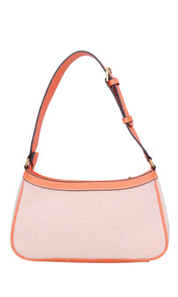 Borsa in ecopelle e tessuto 