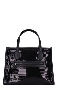 Borsa in ecopelle e pailettes 