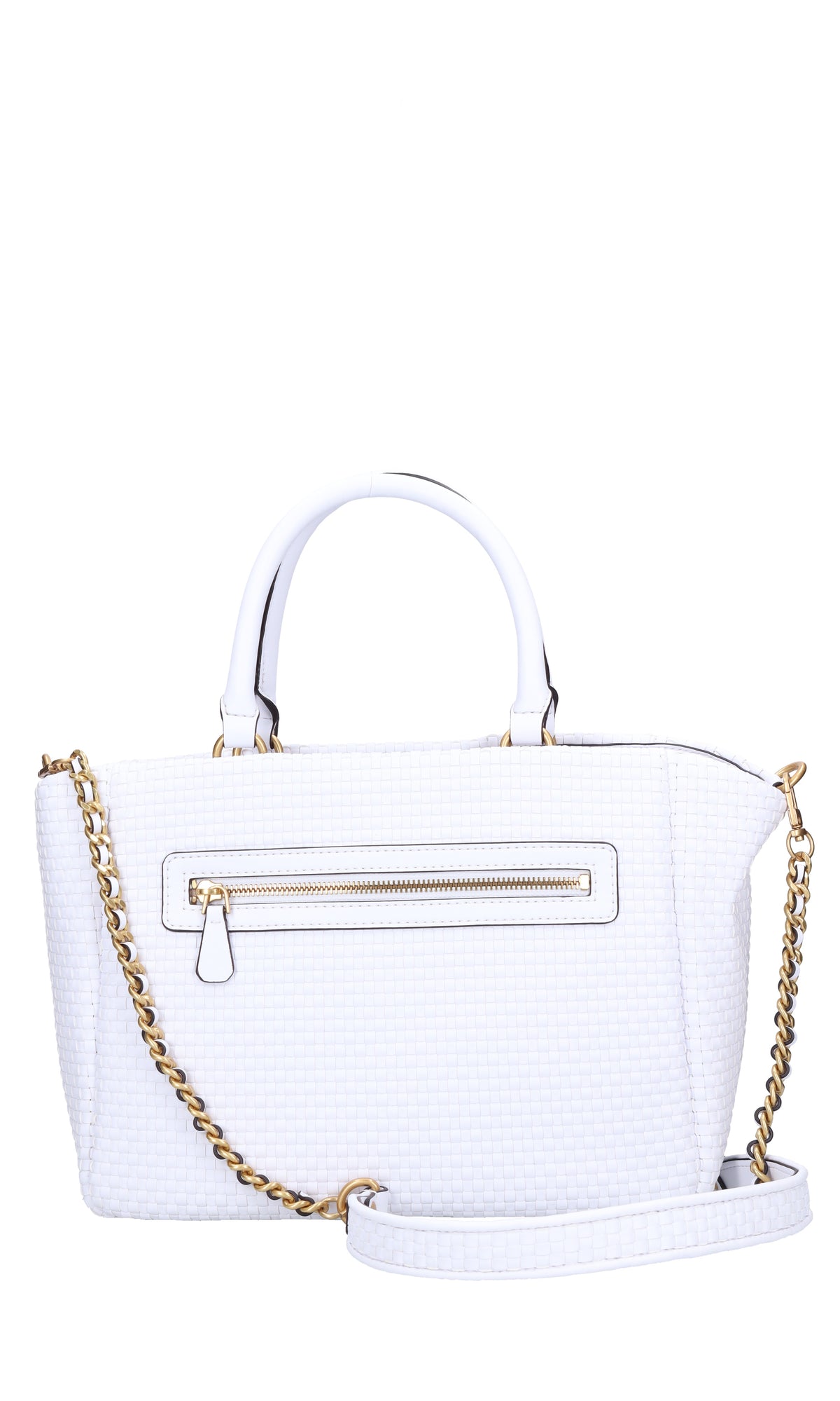 Borsa in ecopelle intrecciata 