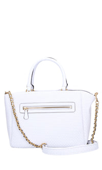 Borsa in ecopelle intrecciata 