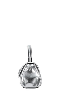 Borsa in ecopelle tessuto e strass 