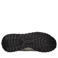 Sneakers in pelle e tessuto 