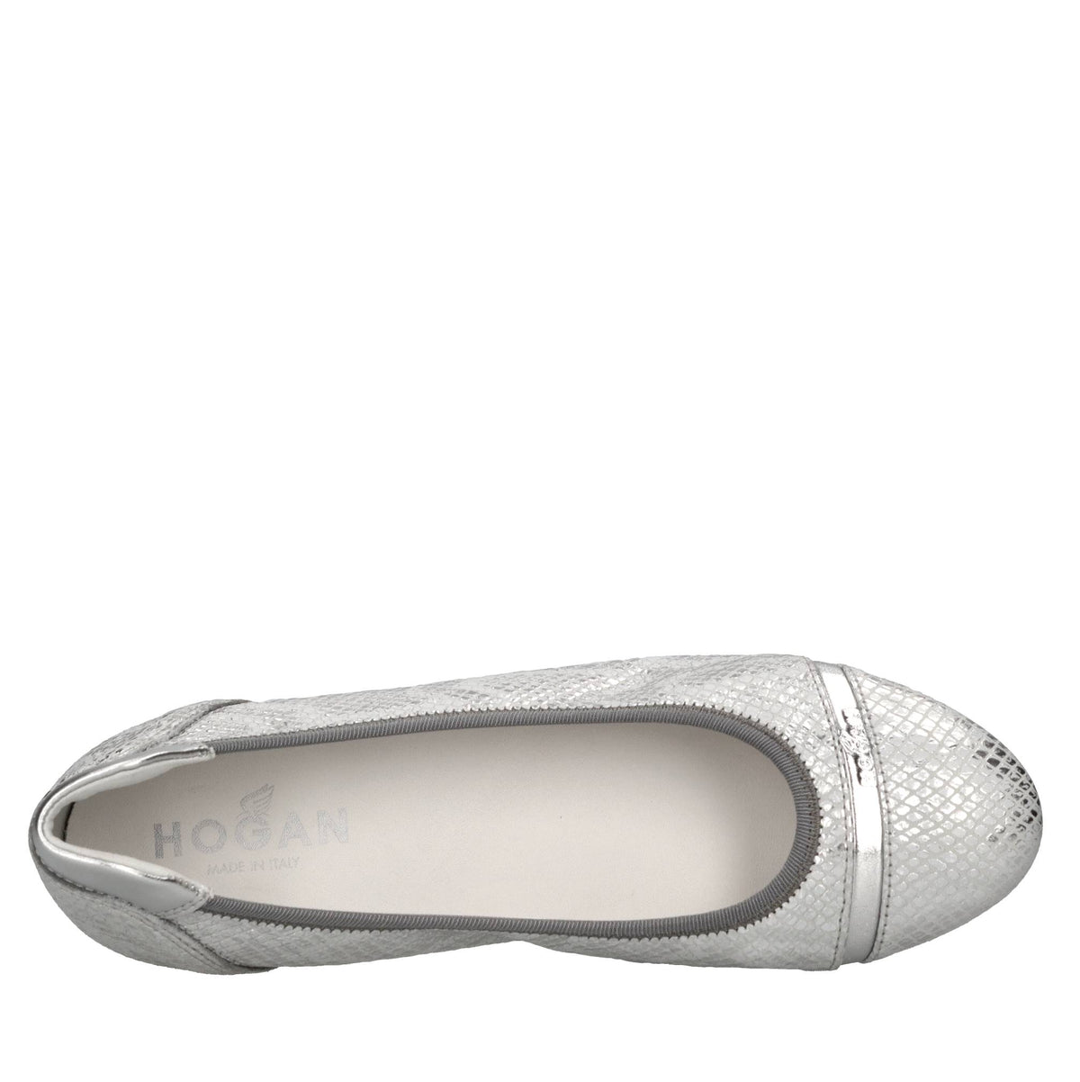 Ballerine in pelle e tessuto 