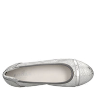 Ballerine in pelle e tessuto 