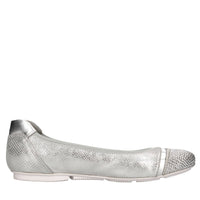 Ballerine in pelle e tessuto 