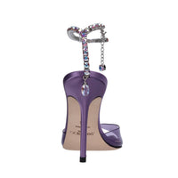Sandali in plexi e strass 