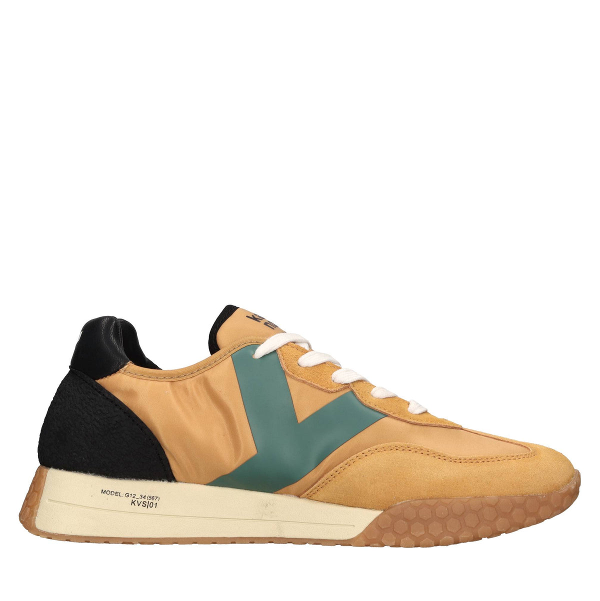 Sneakers in camoscio tessuto e gomma 