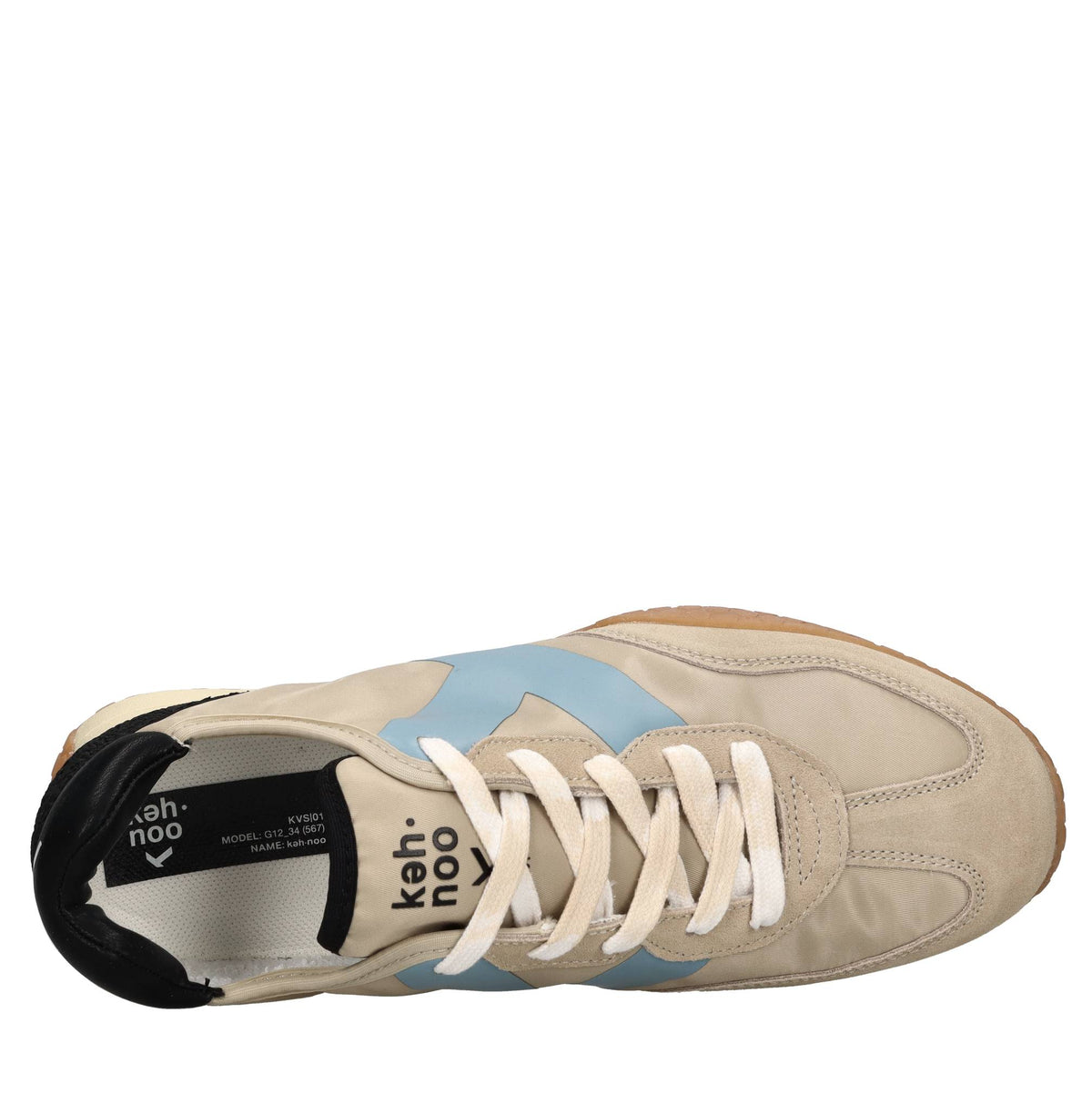 Sneakers in camoscio tessuto e gomma 