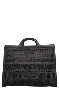 Borsa Malibu in ecopelle e rafia 