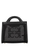 LA CARRIE Square bag in fabric and faux leather