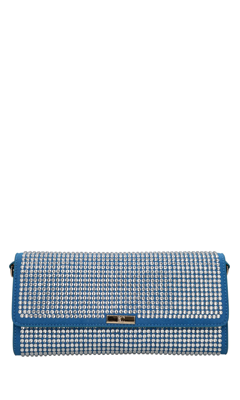 Borsa in ecopelle ecocamoscio e strass 