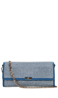 Borsa in ecopelle ecocamoscio e strass 